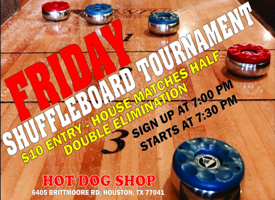 Shuffleboard Tournament Every Friday